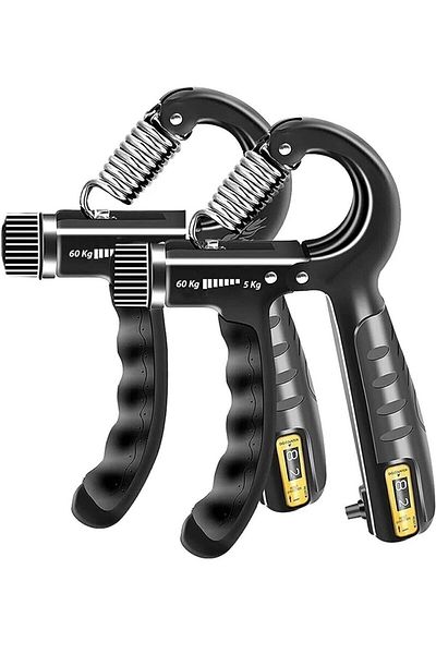 Jawline 5-60 kg Hand Spring Exerciser - Wrist and Arm Strengthener with Counter, 1 Piece (Jimlastic)