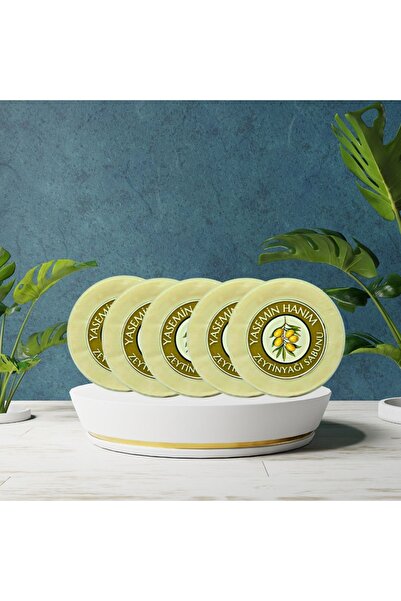 YASEMİN HANIM صابون زيت الزيتون النقي - عضوي 100%، خالي من البارابين، 5 قطع 1...