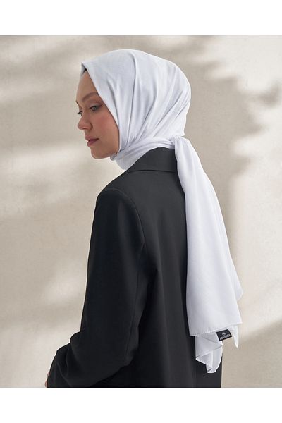 ARMANDA Πολυτελές σάλι με κρύσταλλο κρεπ ζακάρ - Off White