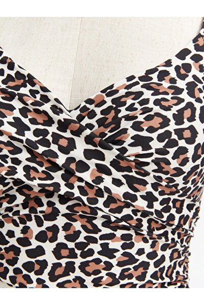 LC Waikiki LCW DREAM Leopar Desenli Çıkarılabilir Pedli Kadın Mayo