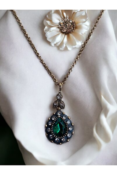 FAYRA ACCESSORIES Zirkon Taşlı Su Damlası Kolye