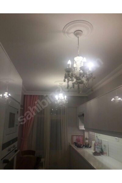 Bun Design Beyaz Taşlı Akrilik Avize