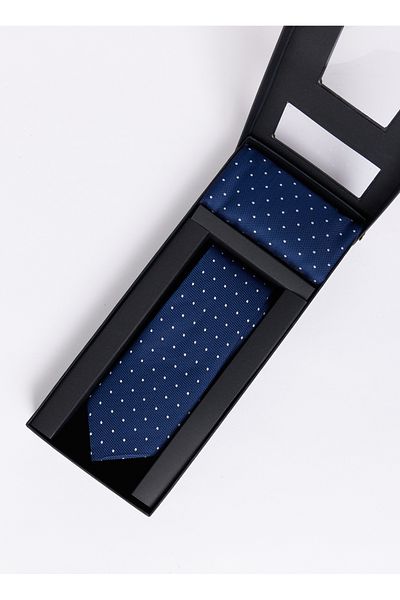ALTINYILDIZ CLASSICS Ανδρική γραβάτα Hanky Tk 4A Altınyıldız Classics Navy Blue - White 4124100509