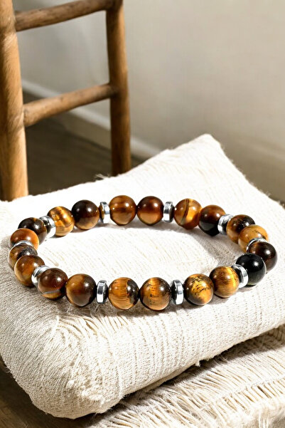 NBS Beautiful Naturel Stones الهيماتيت الحقيقي، عين النمر للجنسين، تصميم أنيق...