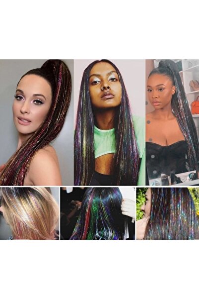 EFLAMEL DESING Glitter pentru păr Hair Tinsel Chocolate Brown Glitter pentru păr Accesoriu pentru legare