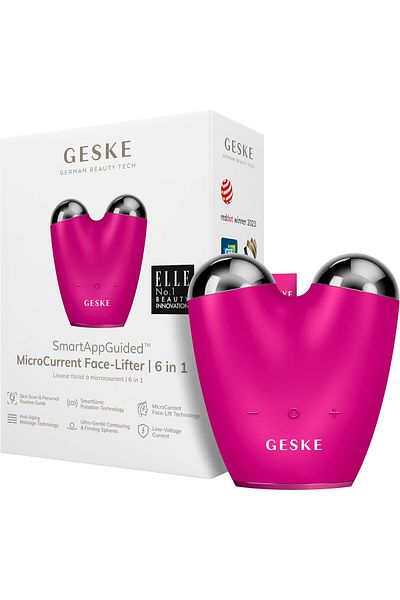 Geske MicroCurrent Face Lifter 6 in 1 |Anti-Aging & Wrinkles - Magenta