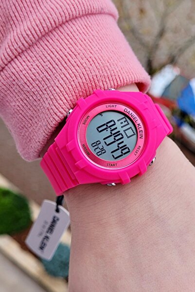 Daniel Klein Fuşya Renk 2 Yıl Garantili 7 Farklı Işıklı, Alarmlı, Kronometrel...