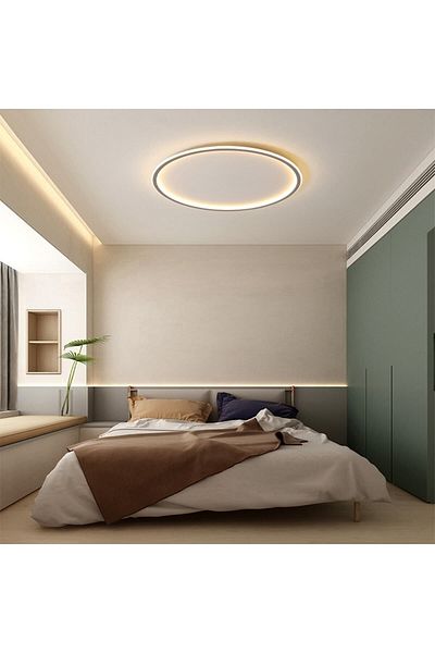 CATLUZ Anthracite 40cm - 3 Light Color Dimmable LED Ceiling Lamp, Remote Controlled Chandelier, Modern Lighting