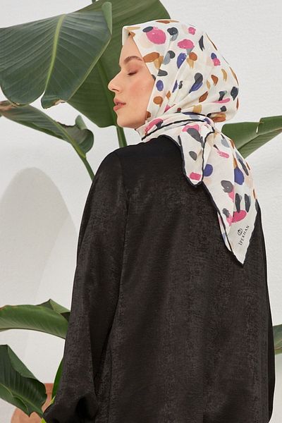 İpekhan Φουλάρι από βαμβακερό βισκόζη Pebble Fuchsia