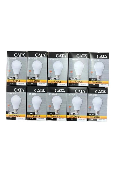 Cata Ct-4266 12w 6400k (BEYAZ IŞIK) E27 Duylu Led Ampul 20’li