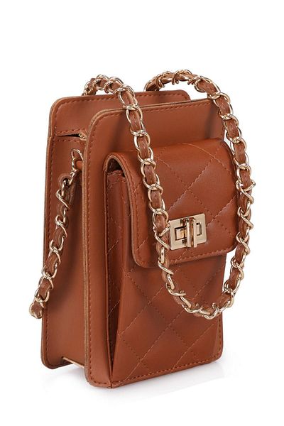 Lucky Bees Damen-Schultertasche mit Kettenriemen