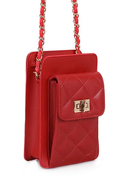 Lucky Bees Damen-Schultertasche mit Kettenriemen