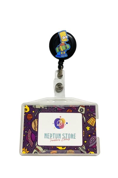 neptünstore حامل بطاقات يويو بارت سيمبسون - حزام وبطاقة الاسم
