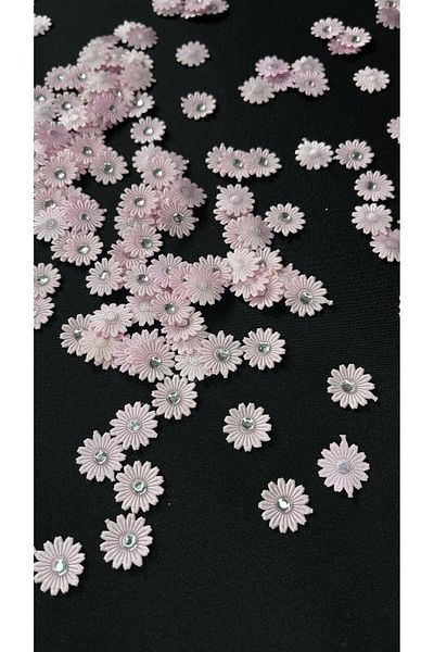 Ozpas Light Pink Flower Stone Small 1.5cm - Width 30pcs