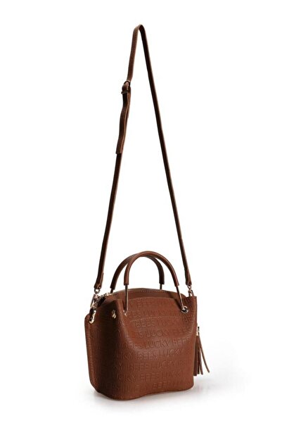 Lucky Bees Desenli Kadın El Ve Omuz Çantası