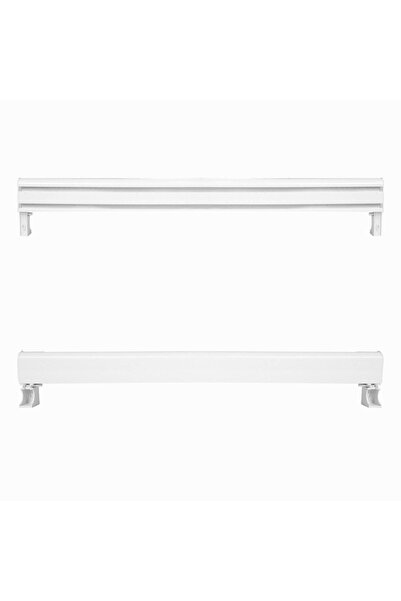 PerdejimShop Cornișă decorativă din aluminiu de 125 cm - Cornișă decorativă albă pentru perdele