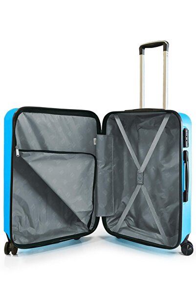 Coral High ABS Mavi Büyük Boy Valiz 16428