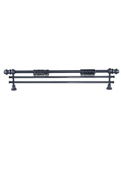 Perdejim Perdele de lalele de culoare antracit - 225 cm Umeraș dublu