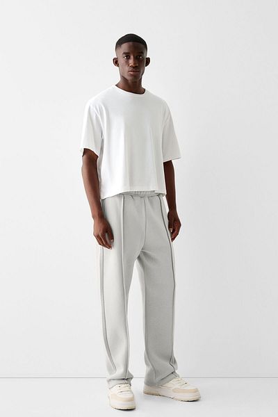 Bershka Wide Leg Cotton Pants