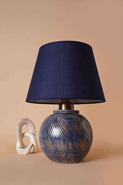 Hmydesign Framboise Seramik Abajur Lacivert
