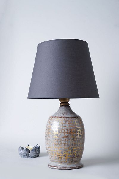 Hmydesign Dark Gray Tulip Ceramic Lampshade - Handmade