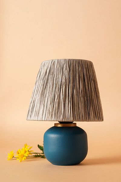 Hmydesign Tournant Handmade Ceramic Lampshade - Blue and Gray