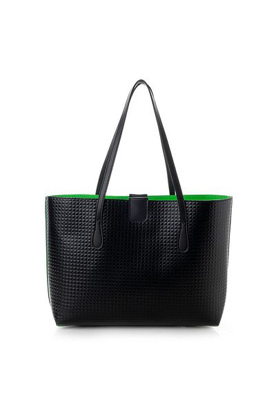 Lucky Bees Women's Large Faux Leather Tote Shoulder Bag