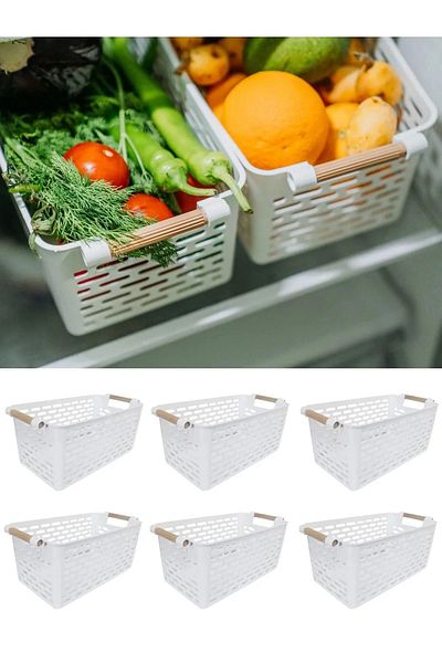 Ecolux 4 White Organizer Baskets - Closet and Drawer Organizer