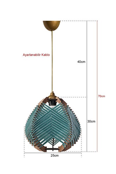 Hmydesign Lierre Handmade Sarkıt Avize Mavi