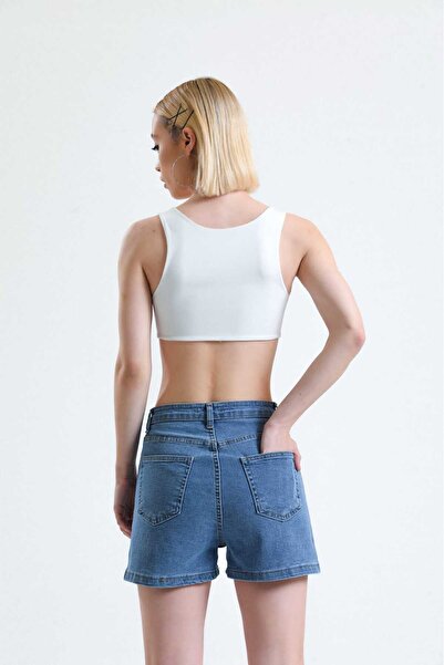 Vovikon Ψηλόμεσο τζιν μπλε γυναικείο τζιν παντελόνι