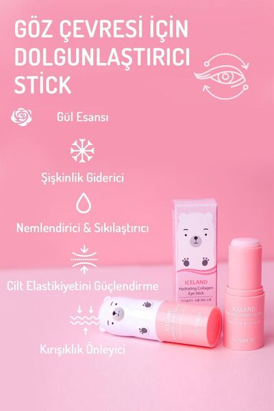 THE SAEM Iceland Hydrating Kolajenli Göz Çevresi Için Nemlendirici Stick (VİONİNE)