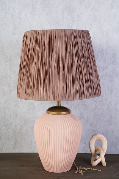 Hmydesign Ceramic Moletage Lampshade - Powder Brown, Handmade