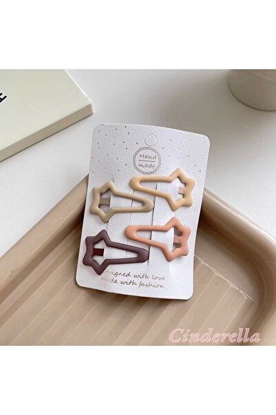 Cinderella مجموعة مشبك شعر على شكل نجمة رماية - مشبك شعر ناعم غير لامع ملون -...