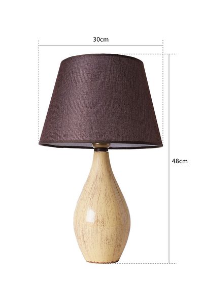 Hmydesign Ceramic Lampshade - Blanc Handmade, Cream-Brown