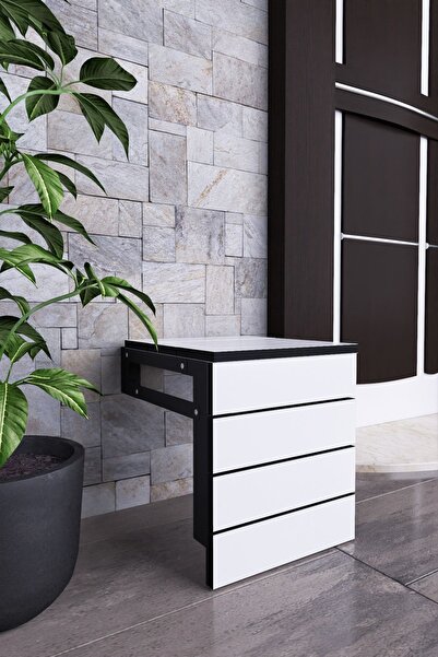 moka park avm Akasya Duvara Monte Katlanabilir Tabure Çok Amaçlı Oturak Engel...