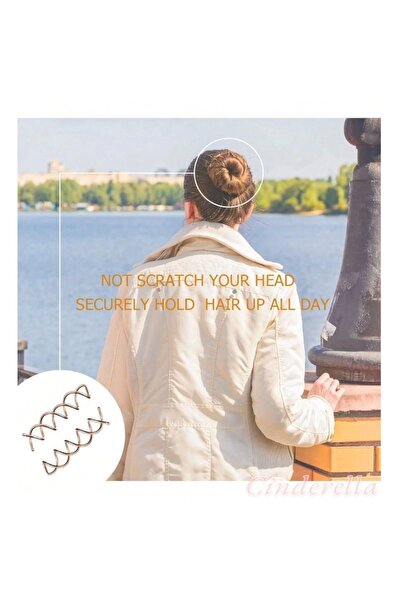 Cinderella 2'li Mucizevi Spin Topuz Tokası Siyah - Gizli Saç Aksesuarı Topuz Tokası