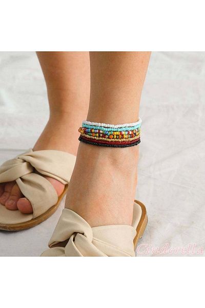 Cinderella Gypsy Girl Bead Anklet Set