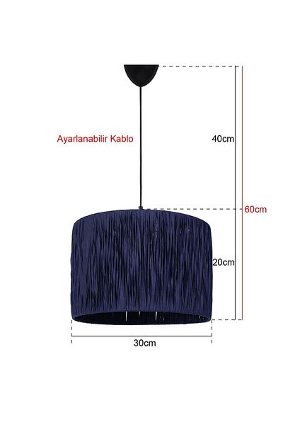 Hmydesign Fenouil Handmade Pendant Chandelier Navy Blue