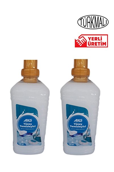 aks YÜZEY TEMİZLEYİCİ BEYAZ SABUN KOKULU 1500ML 2 Lİ PAKET