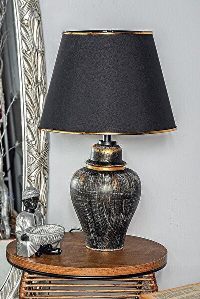 Hmydesign Sinope Seramik Abajur Siyah