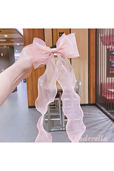 Cinderella Alice Long Tulle Bow Cataramă Roz - Nou Sezon Femei Bow Cataramă