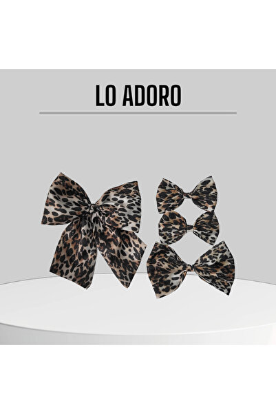 LO ADORO Набір з 3-х шпильок з візерунком Teopar для мами і доньки