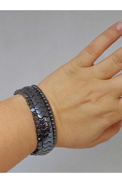 Yasamtohumu Unisex narukvica sa dizajnom hematita - Set od 3 komada (51572)
