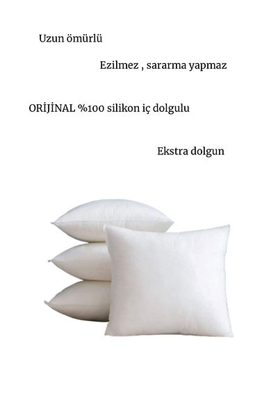 CASPARA 4 Pieces 100% Silicone Throw Pillow - With Inner Filling