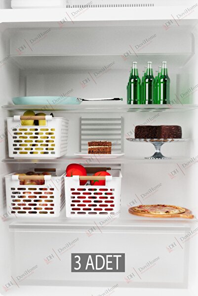 Alacarte 3 ADET Çok Amaçlı Tutacaklı Organizer Sepet - Dolap Içi Ve Buzdolabı...