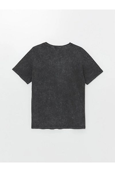 LC Waikiki Mickey-Mouse-bedrucktes Umstands-T-Shirt mit Rundhalsausschnitt – kurze Ärmel