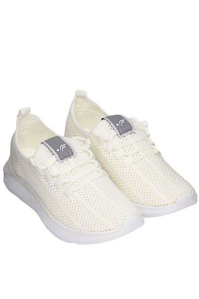 FORE SPORT Ecru Women's Sports Shoes - Casual Lace-up and Mesh Knitwear