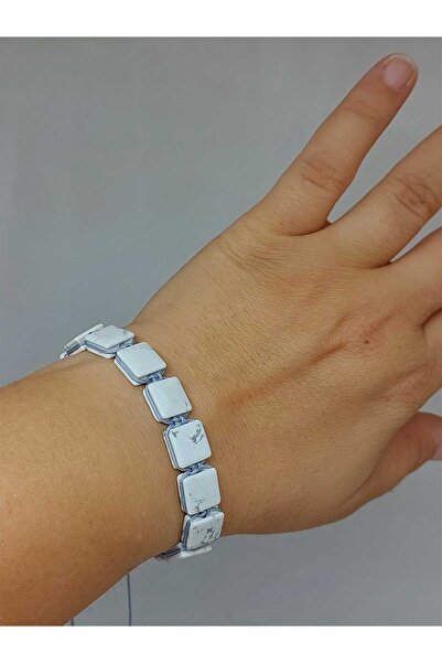 Yasamtohumu Браслет з макроме-дизайном з гальковим каменем - 51580