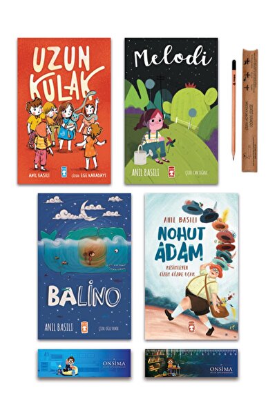 Timaş Çocuk Uzun Kulak - Nohut Adam - Melodi - Balino Set 4 Kitap