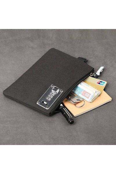 SYNOPE Geantă pentru bani cu blocare Geantă cu blocare pentru bijuterii din aur, pașapoarte, carduri de credit și obiecte de valoare